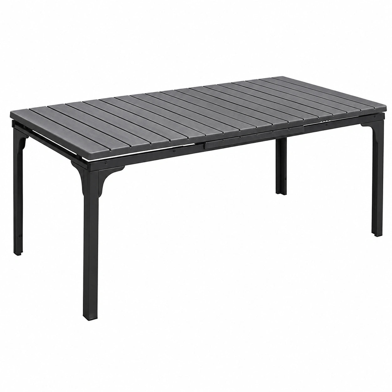 VERDELOOK Tavolo Allungabile da Giardino Tenerife in HDPE Grigio 180-240x90 cm