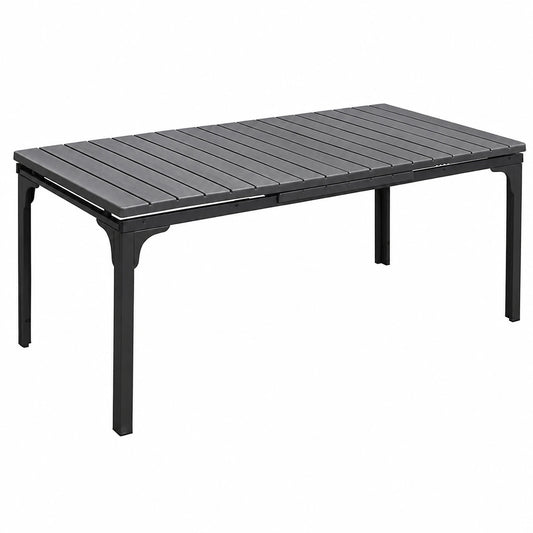 VERDELOOK Tavolo Allungabile da Giardino Tenerife in HDPE Grigio 180-240x90 cm