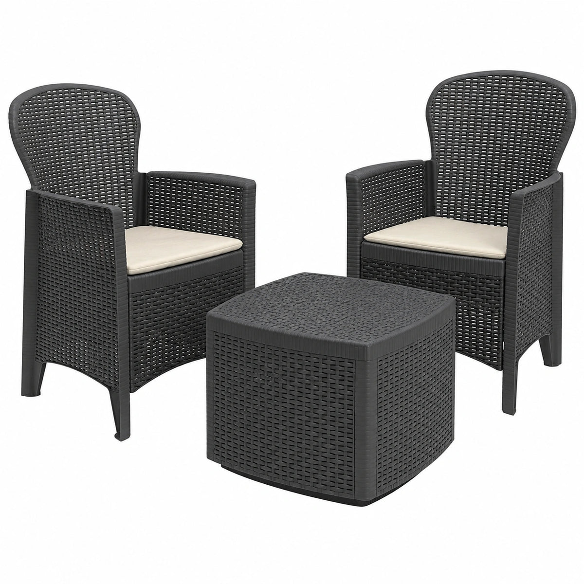 Set da Giardino Ipae-Progarden in Antracite con Cuscini