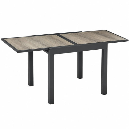 Tavolo Estensibile Outsunny per Esterno in Alluminio, 6 Persone, Beige