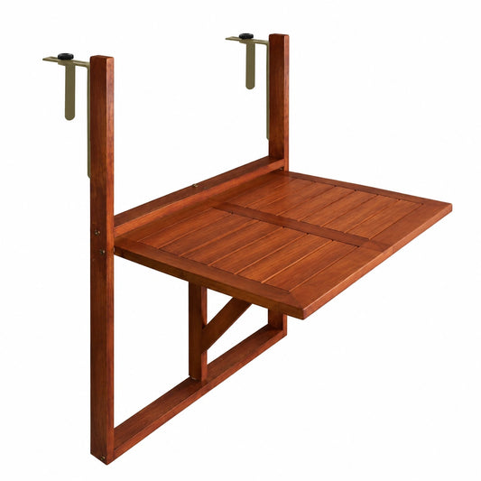 Tavolino da Balcone Pieghevole in Acacia 65x45x87cm per Esterno