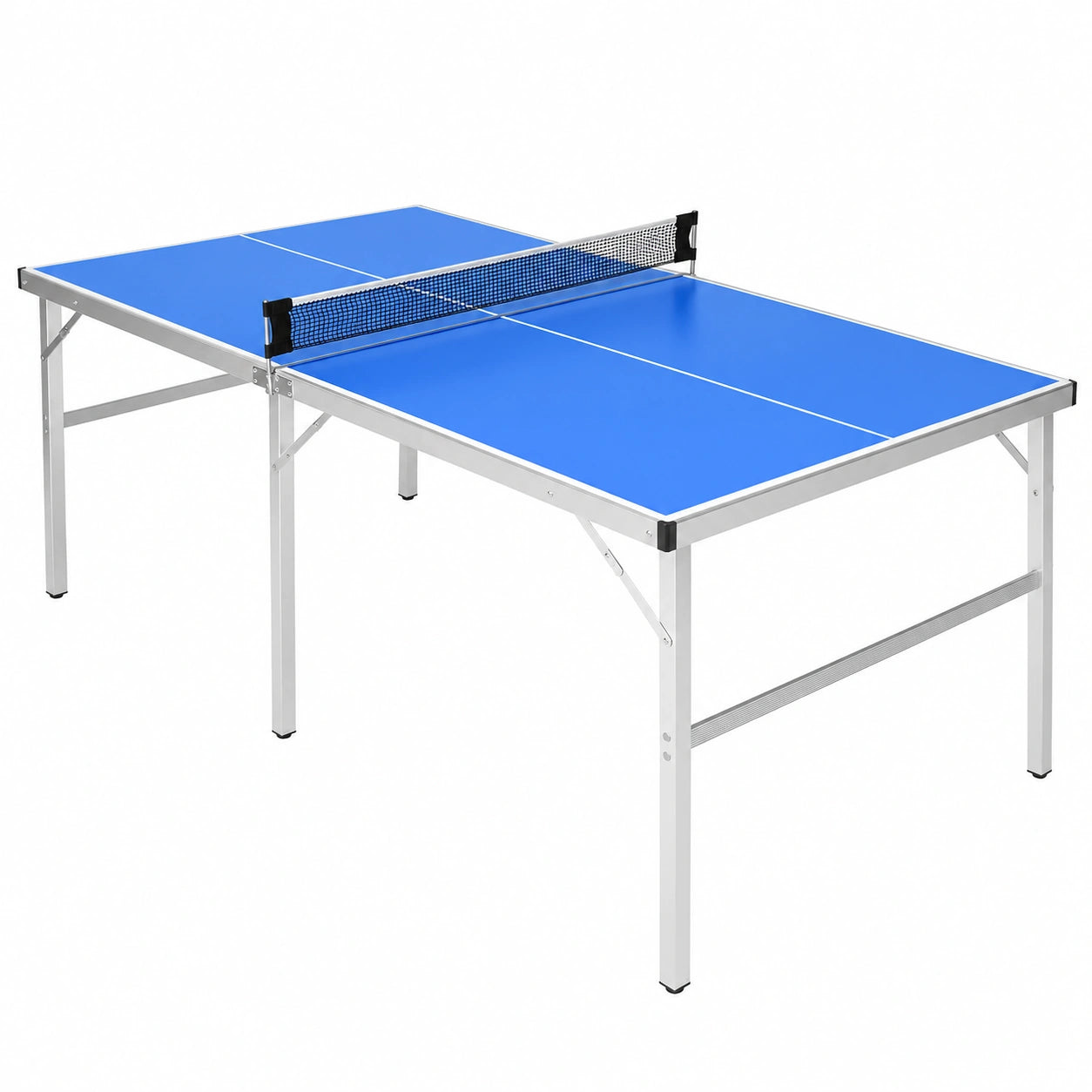 Tavolo da Ping Pong EasyPong Blu 182x91cm | Qualità Premium Trasportabile | Stabile per Esterni e Interni | Include 2 Racchette e 4 Palline