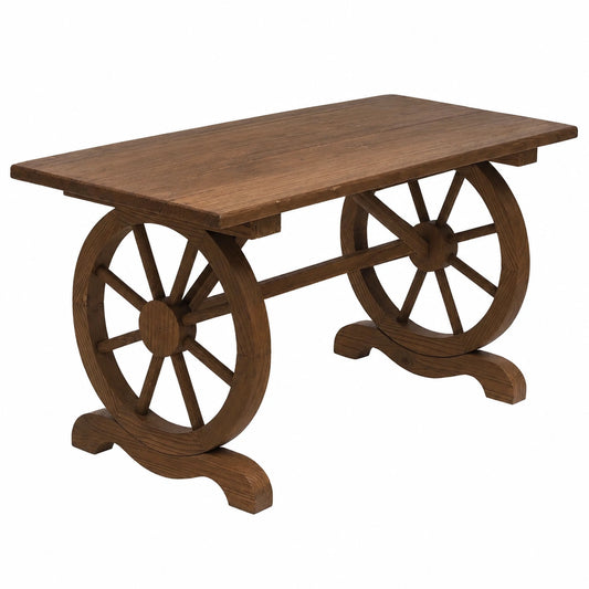 Outsunny Tavolo da Esterno in Legno di Abete Resistente con Design Rustico, 110x60x65 cm
